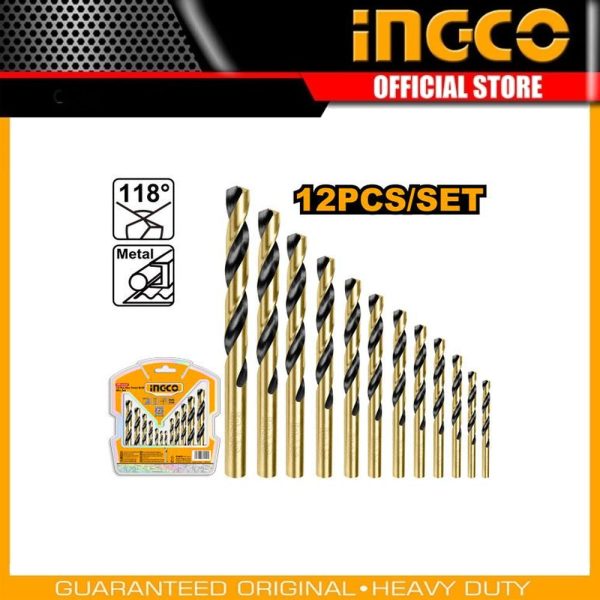 12 Pcs HSS twist drill
bits set AKDB1125 | Company: INGCO | Origin: China