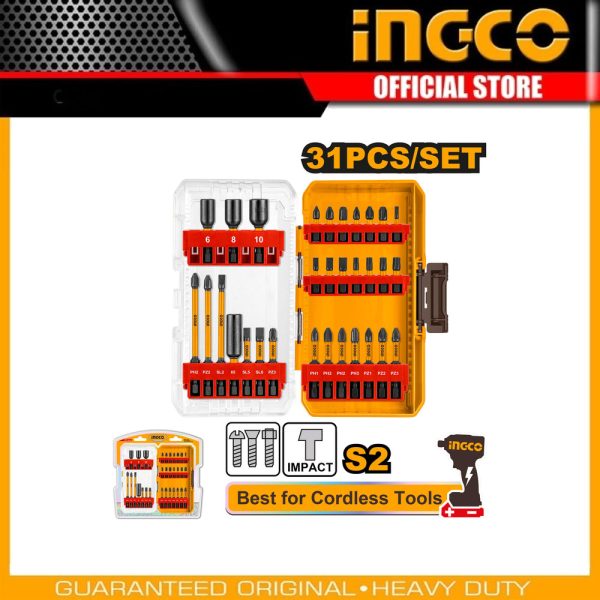 31 Pcs impact
screwdriver bits set AKDL11306 | Company: INGCO | Origin: China