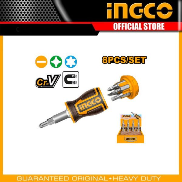 8 IN 1 Stubby
screwdriver set AKISDS0708 | Company: INGCO | Origin: China