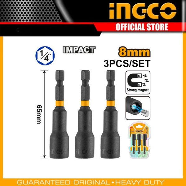 3 Pcs impact magnetic
nut set AMN0831 | Company: INGCO | Origin: China