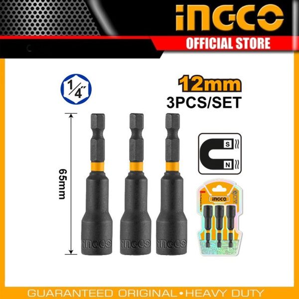 3 Pcs impact magnetic
nut set AMN1231 | Company: INGCO | Origin: China