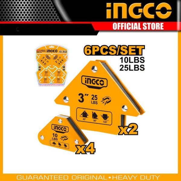 6 Pcs magnetic
welding holder set AMWH6001 | Company: INGCO | Origin: China