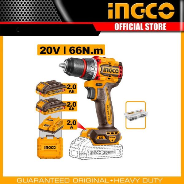 Compact Brushless
Cordless Drill CDLI20668 | Company: INGCO | Origin: China