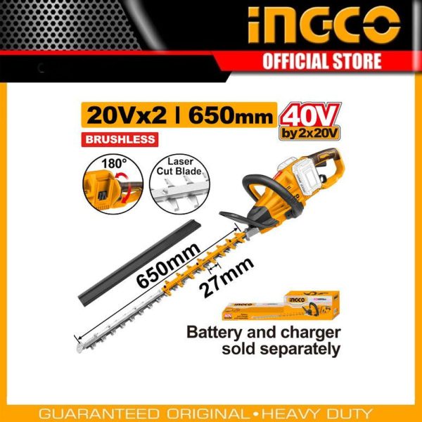 Cordless hedge
trimmer CHTLI40028 | Company: INGCO | Origin: China