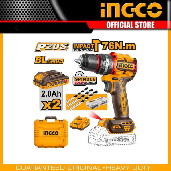 Compact Brushless
Cordless Impact Drill CIDLI20768 | Company: INGCO | Origin: China