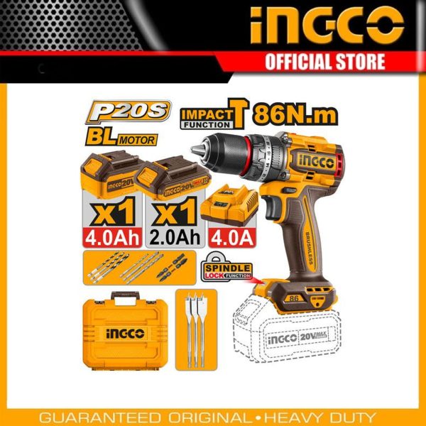 Brushless cordless
impact drill CIDLI20868 | Company: INGCO | Origin: China