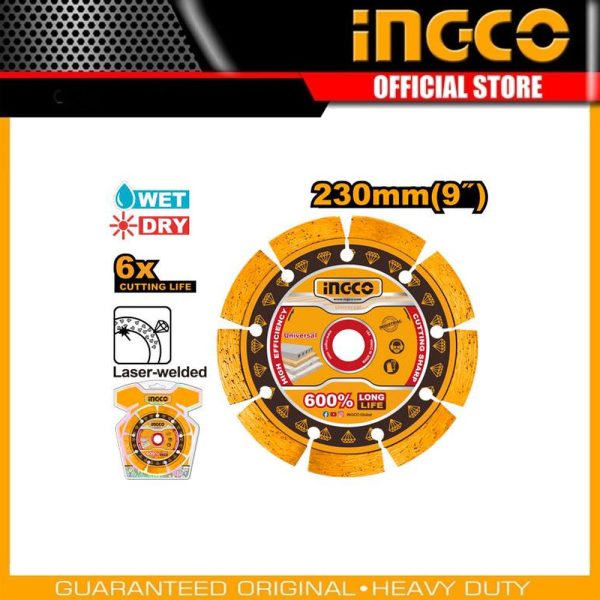 Laser welded diamond
cutting disc DMD072301 | Company: INGCO | Origin: China
