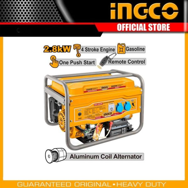 Gasoline generator GE30005-1RC | Company: INGCO | Origin: China