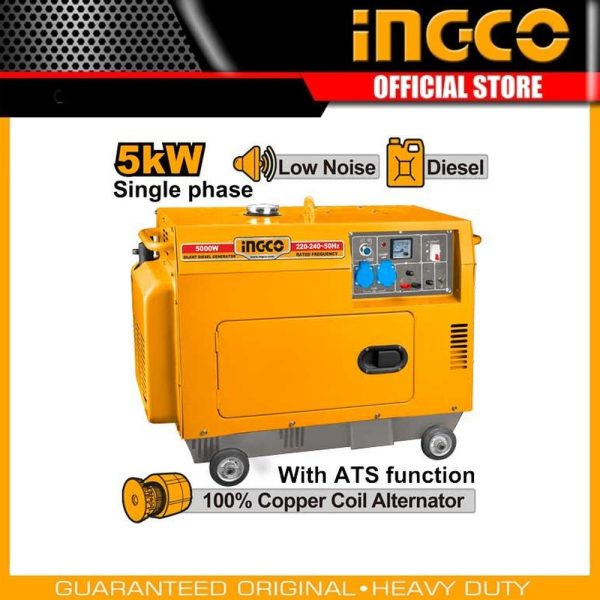 Silent diesel generator GSE50001.1 | Company: INGCO | Origin: China
