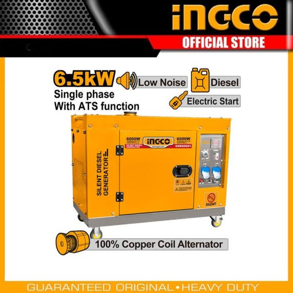 Silent diesel generator GSE65001-1 | Company: INGCO | Origin: China