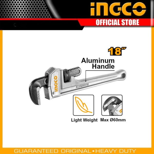 Aluminum handle pipe
wrench HALPW0118 | Company: INGCO | Origin: China