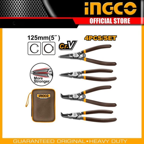 4 Pcs circlip pliers set HCCPS26125 | Company: INGCO | Origin: China
