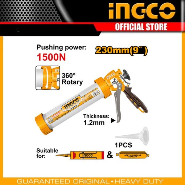 Aluminum caulking
gun HCG0109 | Company: INGCO | Origin: China