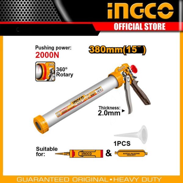 Aluminum caulking
gun HCG8815 | Company: INGCO | Origin: China