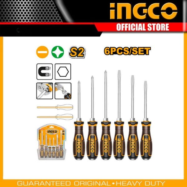 6 Pcs go-through
screwdriver set HGTST0608 | Company: INGCO | Origin: China