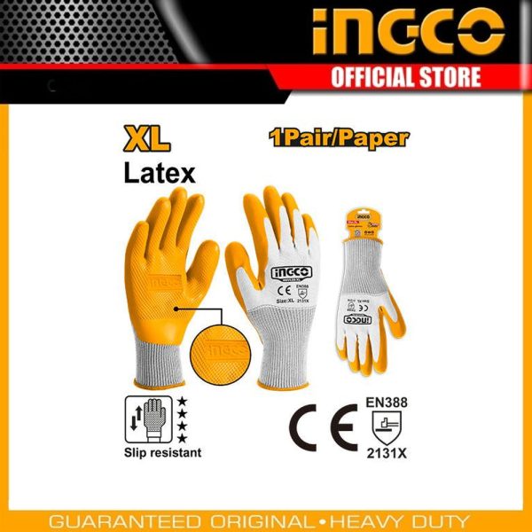 Latex gloves HGVL08-XL | Company: INGCO | Origin: China