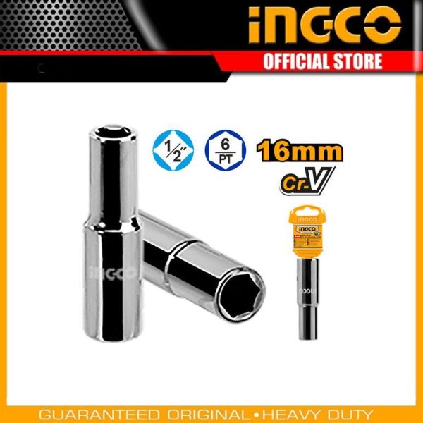 1/2" Deep hexagonal
socket HHAST12163L | Company: INGCO | Origin: China