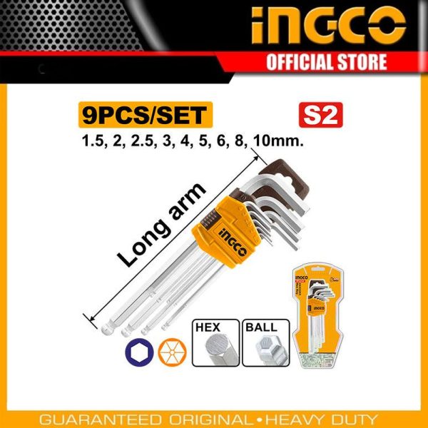 Ball point hex key HHK12091 | Company: INGCO | Origin: China
