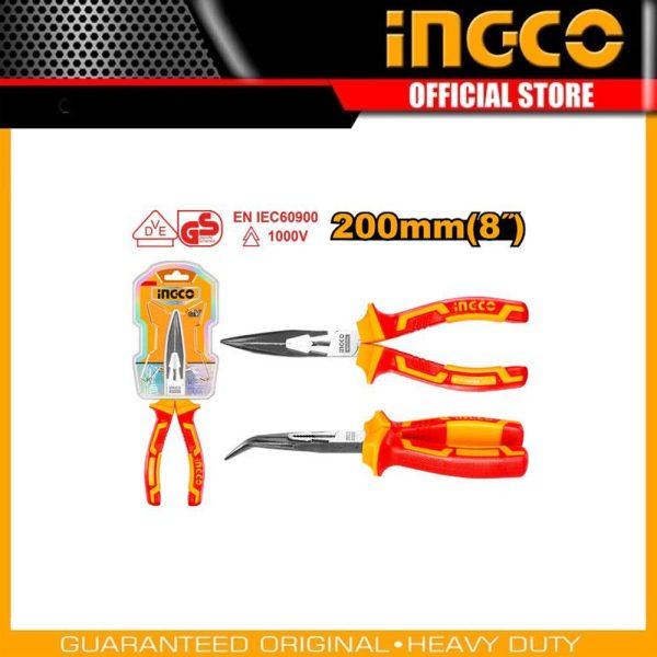 Insulated bent nose
pliers HIBNP28208 | Company: INGCO | Origin: China