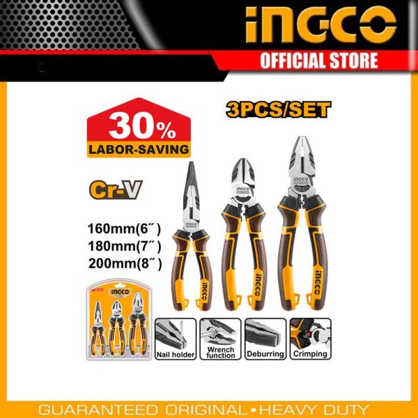 3 Pcs high leverage
pliers set HKHLPS2831 | Company: INGCO | Origin: China