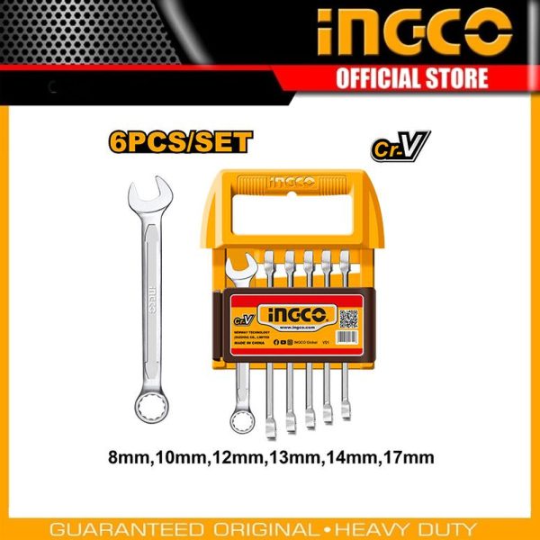 6 Pcs Combination
spanner set HKSPA1066 | Company: INGCO | Origin: China