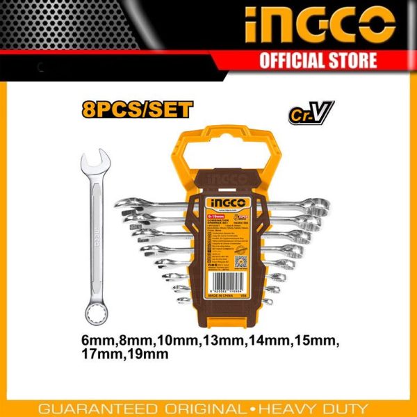 8Pcs Combination
spanner set HKSPA1088-I | Company: INGCO | Origin: China