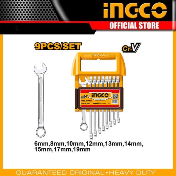 9 Pcs Combination
spanner set HKSPA1096 | Company: INGCO | Origin: China