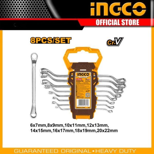 8Pcs Offset ring
spanner set HKSPA3088 | Company: INGCO | Origin: China