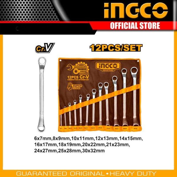 12Pcs Offset ring
spanner set HKSPA3142 | Company: INGCO | Origin: China