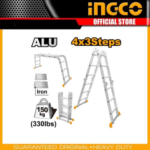 Multi-purpose
aluminum ladder HLAD04431 | Company: INGCO | Origin: China
