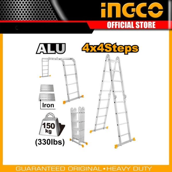 Multi-purpose
aluminum ladder HLAD04441 | Company: INGCO | Origin: China