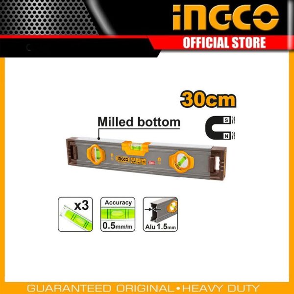 Spirit level with
powerful magnets HSL38030M | Company: INGCO | Origin: China