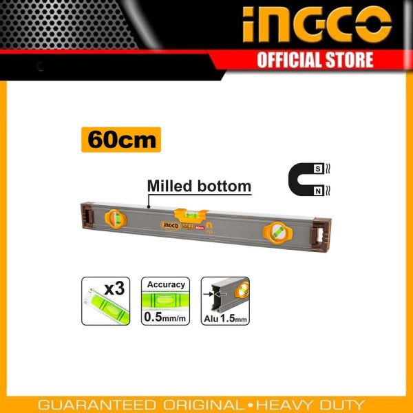 Spirit level with
powerful magnets HSL38060M | Company: INGCO | Origin: China