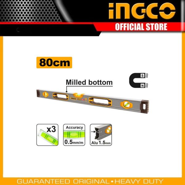 Spirit level with
powerful magnets HSL38080M | Company: INGCO | Origin: China