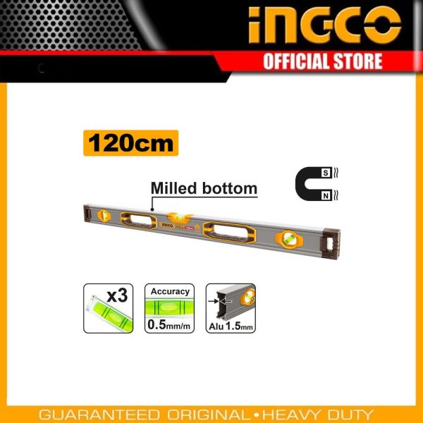Spirit level with
powerful magnets HSL38120M | Company: INGCO | Origin: China