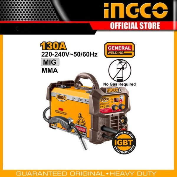 Inverter flux cord arc
welding(FCAW)
machine ING-FC13018 | Company: INGCO | Origin: China
