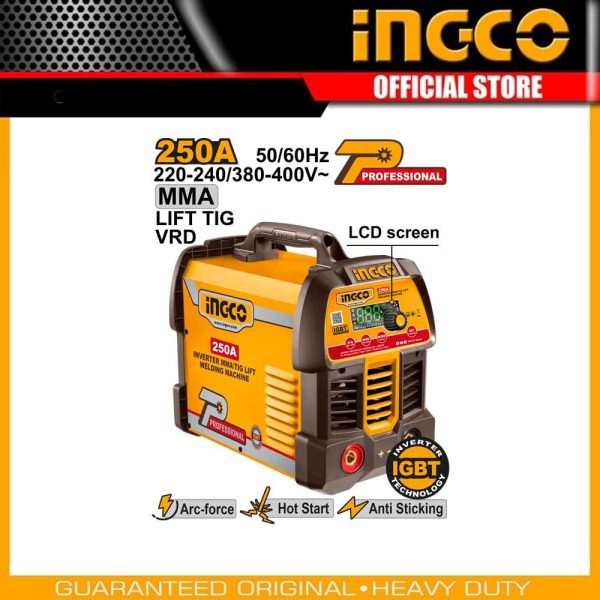 Inverter MMA/TIG Lift
welding machine ING-MMA25089 | Company: INGCO | Origin: China