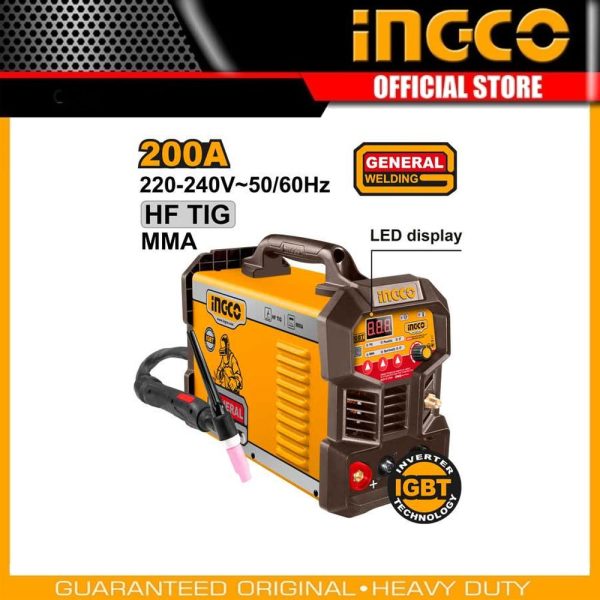 Inverter TIG/MMA
welding machine ING-TIG20058 | Company: INGCO | Origin: China