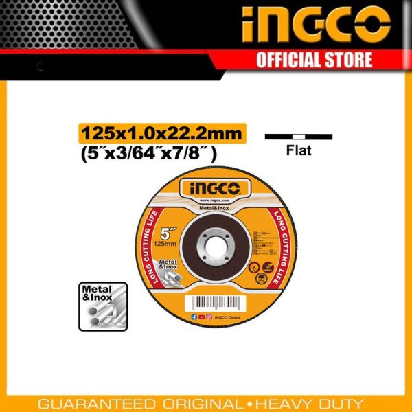 Abrasive metal cutting
disc MCD101251 | Company: INGCO | Origin: China