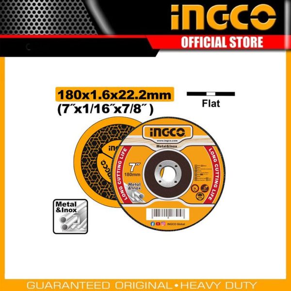 Abrasive metal cutting
disc MCD161801 | Company: INGCO | Origin: China