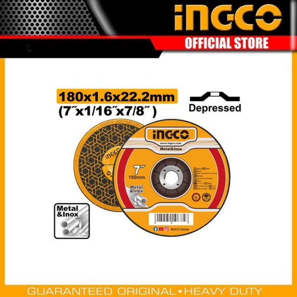Abrasive metal cutting
disc MCD161802 | Company: INGCO | Origin: China
