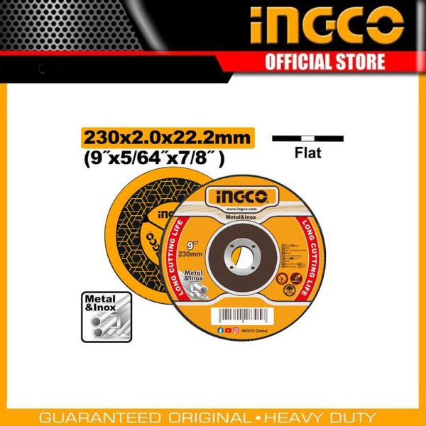 Abrasive metal cutting
disc MCD202303 | Company: INGCO | Origin: China