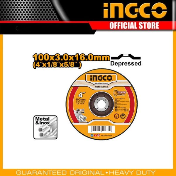 Abrasive metal cutting
disc MCD301001 | Company: INGCO | Origin: China