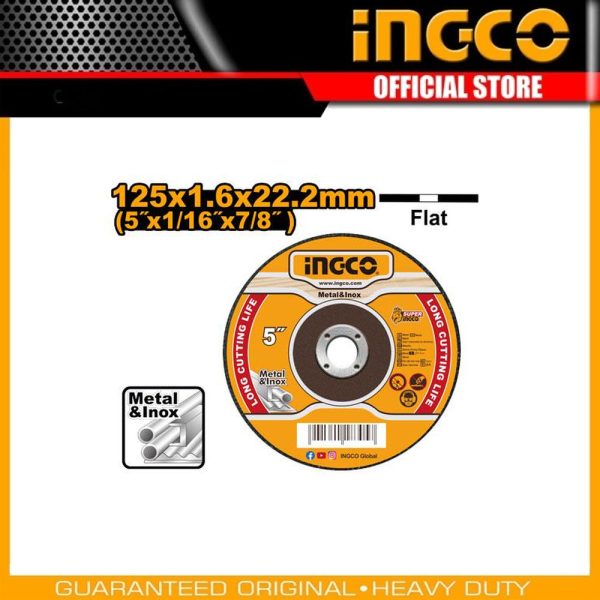 Abrasive metal cutting
disc MCD301252 | Company: INGCO | Origin: China