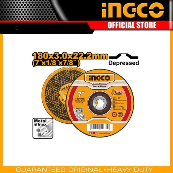 Abrasive metal cutting
disc MCD301801 | Company: INGCO | Origin: China
