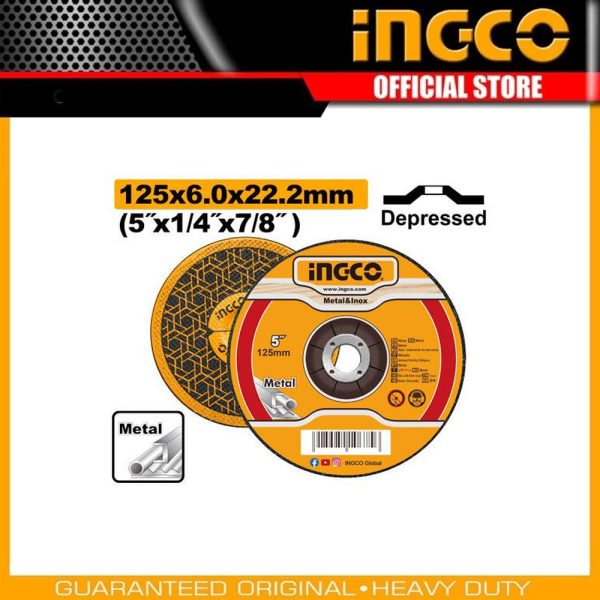 Abrasive metal
grinding disc MGD601251 | Company: INGCO | Origin: China