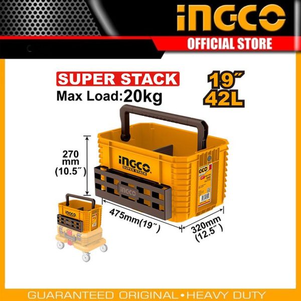 19" Stackable plastic
tools tote PBXS104 | Company: INGCO | Origin: China