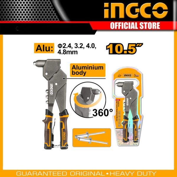 360Ã‚Â°Swivel head-hand
riveter SHHR106 | Company: INGCO | Origin: China