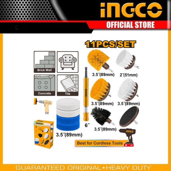 11 Pcs Cleaning brush
set WCB1101 | Company: INGCO | Origin: China