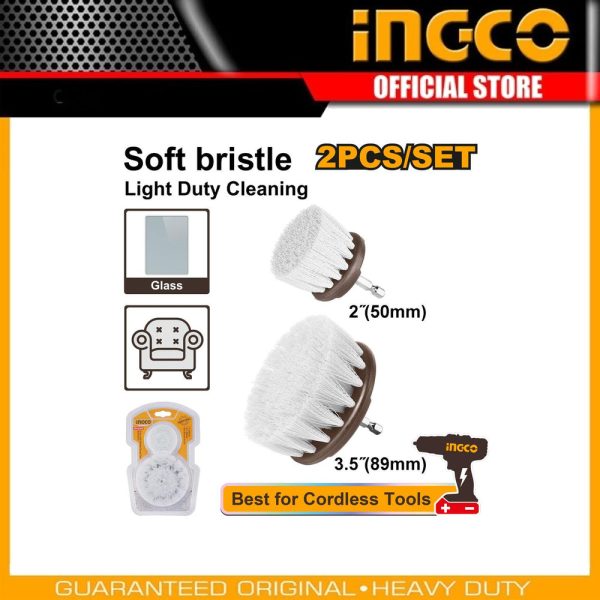 2 Pcs Soft bristle
brush set WCBS3235 | Company: INGCO | Origin: China